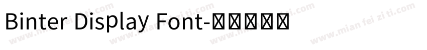 Binter Display Font字体转换